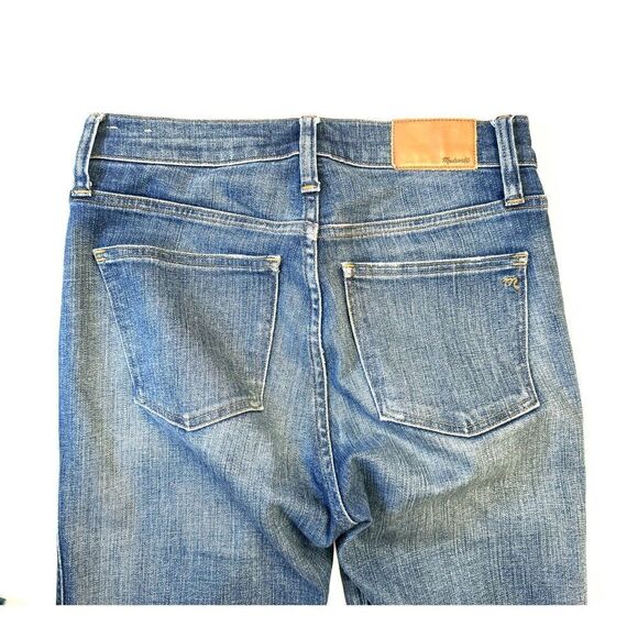 Madewell Medium Wash 9" High Rise Skinny Jeans w/ Frayed Hemline Sz 26 EUC - Picture 11 of 11